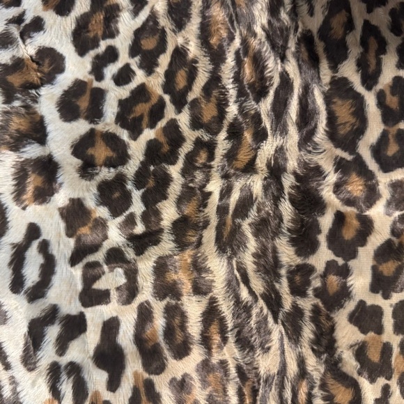Leopard Faux Fur Pencil Skirt - Size 14 -  Vintage - Picture 3 of 11